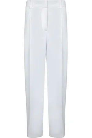 GENNY Bukser, Dame, Hvid, XS, Satin, Hvide Baggy Cut Satin Bukser