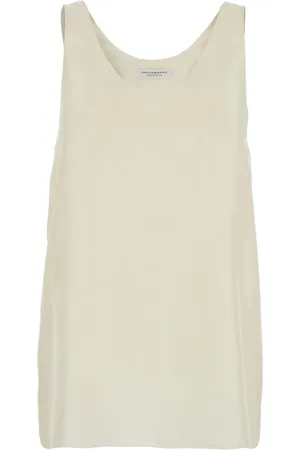 Serafini Top, Dame, , M, Silk Ærmeløs Top med Rund Hals