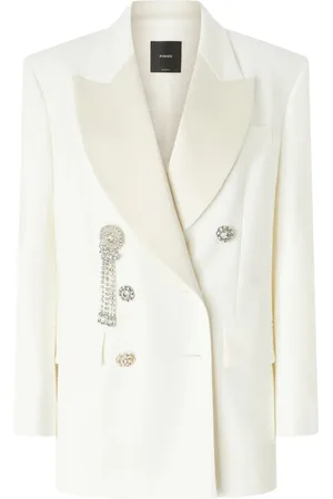 Pinko Jakke, Dame, Hvid, L, Nylon, Casual Hvid Blazer