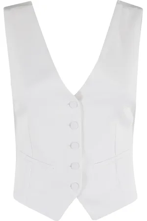 ERIKA CAVALLINI Jakke, Dame, Hvid, XS, Gilet Veronica i Gesso Farve