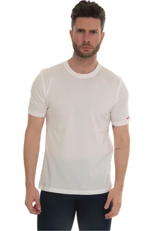 Kiton Top, Herre, Hvid, 2XL, Uld, Stilfuld T-shirt