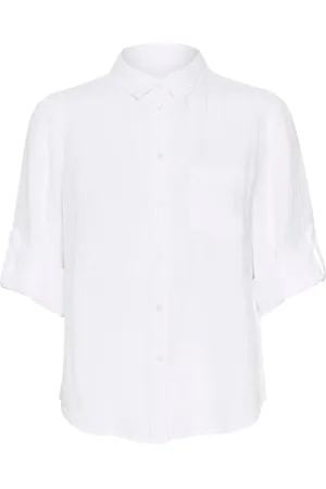 Part Two Bluser & Skjorter, Dame, Hvid, 2XL, Linned, CindiePW SH Bluser 30308976