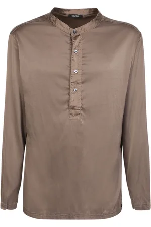 Tom Ford Skjorte, Herre, , S, Tyl, Henley Shirt