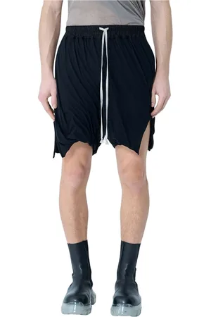Rick Owens Shorts, Herre, Sort, XL, Bomuld, Draped Finish Bomuld Boxershorts