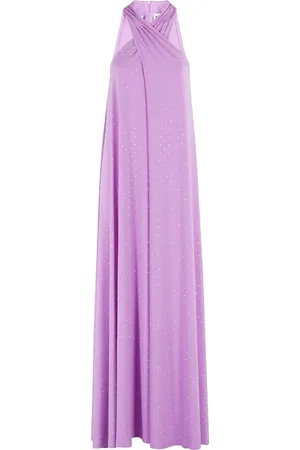 Essentiel Antwerp Kjole, Dame, Lilla, S, Polyester, Lilla Rhinestone Maxi Kjole
