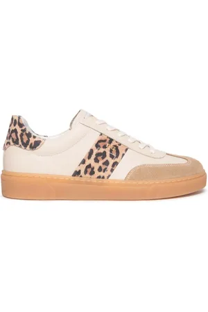 Nero Giardini Sko, Dame, Flerfarvet, 37 EU, Læder, Hvide Sneakers med Beige Accents
