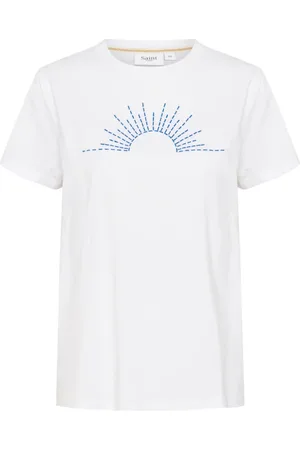 Saint Tropez Top, Dame, Hvid, 2XL, Bomuld, Kanvas T-Shirt Campanula Top