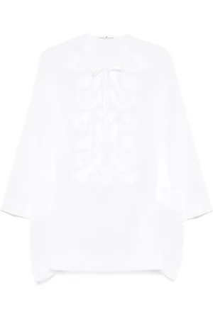 ERMANNO SCERVINO Kjole, Dame, Hvid, S, Kort Kaftan Kjole