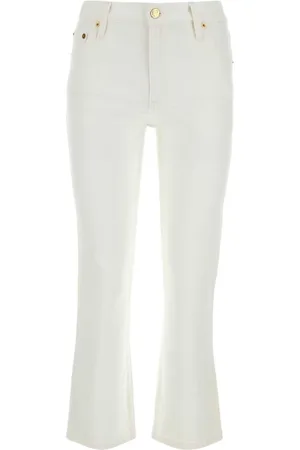 Tory Burch Jeans, Dame, Hvid, W27, Denim, Stretch Denim Boot-Cut Jeans