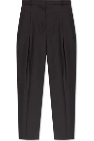 Paul Smith Bukser, Dame, Sort, 2XS, Uld, Uldbukser med pressefolder
