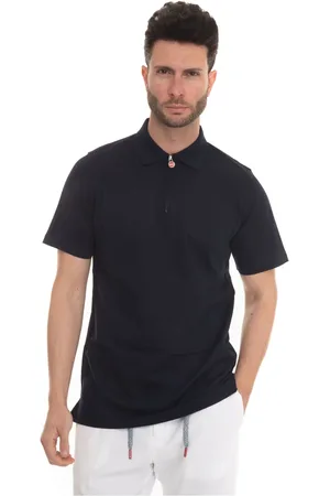Kiton Top, Herre, Blå, L, Bomuld, Kortærmet Polo Shirt