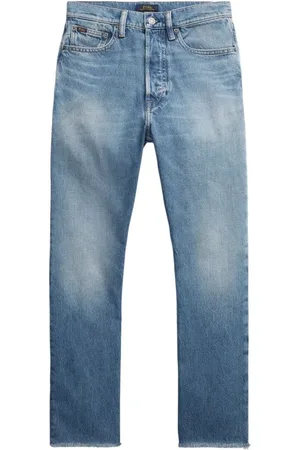 Ralph Lauren Jeans, Dame, Blå, W26, Bomuld, Rigide Straight Jeans