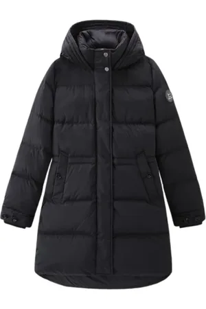 Woolrich Jakke, Dame, Sort, XL, Uld, Sort Parka Frakke med Vand- og Vindafvisning