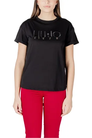 Liu Jo Top, Dame, Sort, XS, Bomuld, Sort Bomulds T-shirt