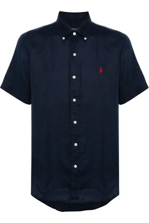 Ralph Lauren Skjorte, Herre, Blå, S, Bomuld, Short Sleeve Shirt