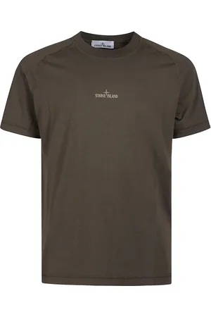 Stone Island Top, Herre, Grøn, XL, Bomuld, Casual Bomulds T-shirt