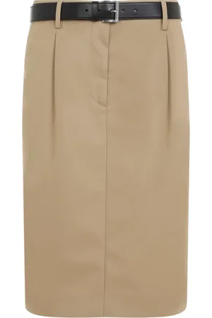 Prada Nederdel, Dame, , XS, Bomuld, Elegant Nude & Neutrals Nederdel