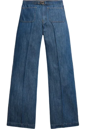 Ralph Lauren Jeans, Dame, Blå, W29, Bomuld, Wide Leg Flare Jeans