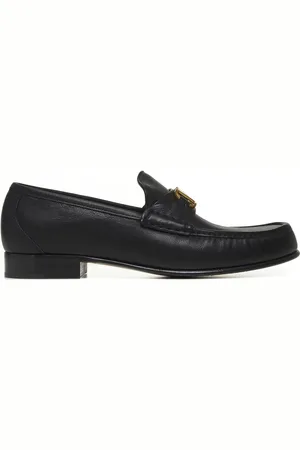 VALENTINO GARAVANI Sko, Herre, Sort, 41 EU, Læder, VLogo Signature Loafers