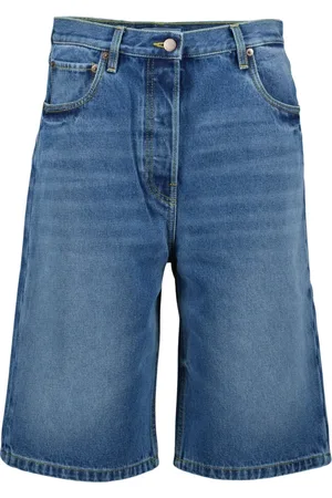 Prada Shorts, Dame, Blå, W28, Denim, Denim Bermuda Shorts