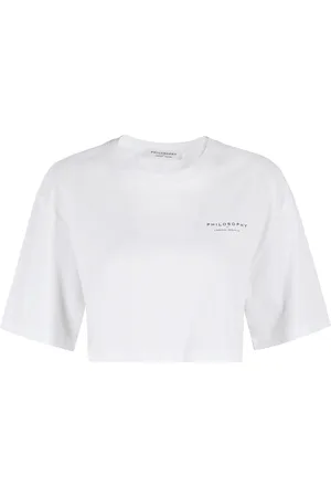 Serafini Top, Dame, Hvid, XS, Bomuld, Casual Bomulds T-shirt