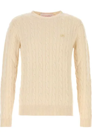 VALENTINO GARAVANI Strik, Herre, , M, Uld, Kabelstrikket sweater