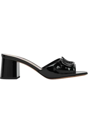 VALENTINO GARAVANI Sko, Dame, Sort, 37 EU, Læder, Signature Logo Mid Sandal
