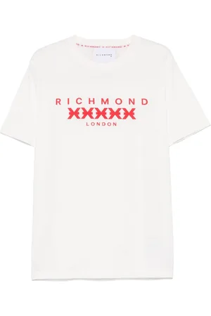 John Richmond Top, Herre, Hvid, M, Bomuld, Crew Neck T-shirt