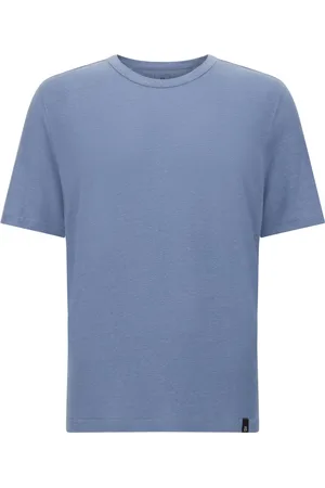 Boggi Milano Top, Herre, Blå, 2XL, Linned, T-shirt i strækbar linnedjersey