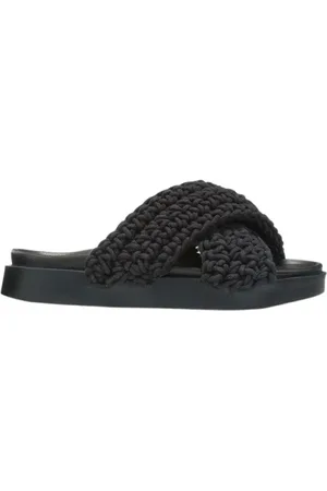 INUIKII Sko, Dame, Sort, 39 EU, Uld, Vævede sommersandaler