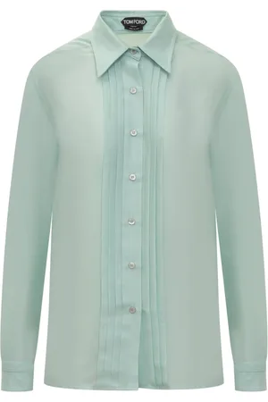 Tom Ford Bluser & Skjorter, Dame, Grøn, 2XS, Bomuld, Skjorte