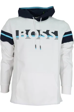 HUGO BOSS Sweathshirts & Hoodies, unisex, Hvid, 2XL, Bomuld, Hoodie