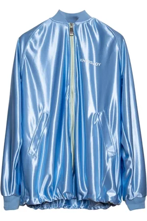 Khrisjoy Jakke, Dame, Blå, XS, Satin, Oversize Langærmet Jogging Jakke