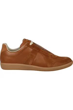 Maison Margiela Sko, Herre, Brun, 41 EU, Uld, Stilfulde Replica Sneakers i Læder