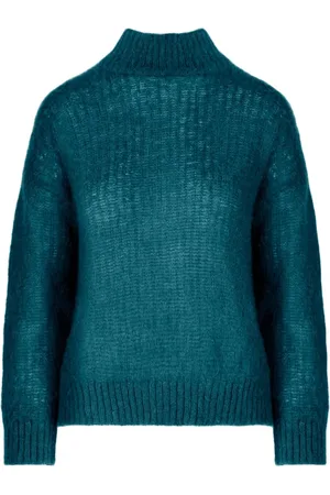 Bomboogie Strik, Dame, Blå, S, Mohair Blandet Turtleneck