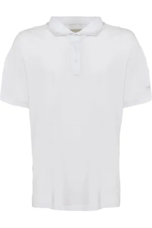 PEOPLE OF SHIBUYA Top, Herre, Hvid, 3XL, Bomuld, Hvid bomulds polo shirt med klassisk krave