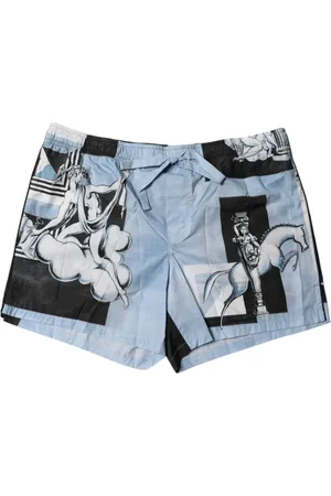 Dolce & Gabbana Shorts, Herre, Flerfarvet, L, Bomuld, Statue Print Bomuldssnor Shorts