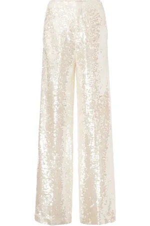 Serafini Bukser, Dame, , S, Uld, Sequin Embellished Wide Leg Bukser