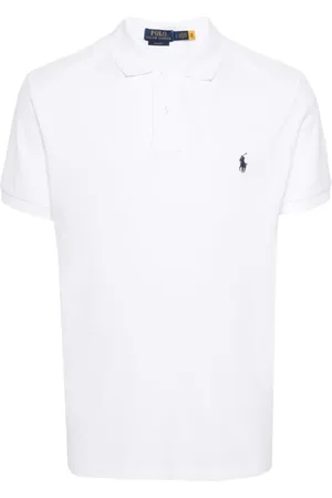 Ralph Lauren Top, Herre, Hvid, M, Bomuld, Hvid bomulds polo med pony-motiv