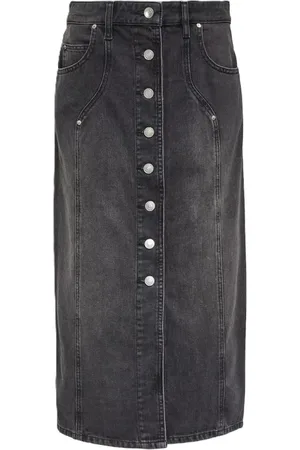Isabel Marant Nederdel, Dame, Sort, XS, Denim, Denim Skirt Vandy med lommer