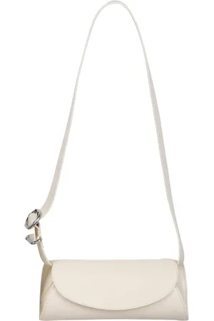 Jil Sander Taske, Dame, , ONE SIZE, Uld, Mini Cannolo Skuldertaske med Logoprint