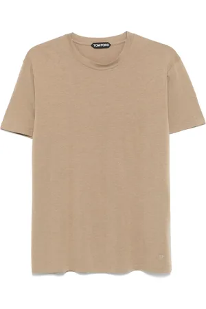 Tom Ford Top, Herre, , 2XL, Bomuld, Rundhalset T-shirt med korte ærmer