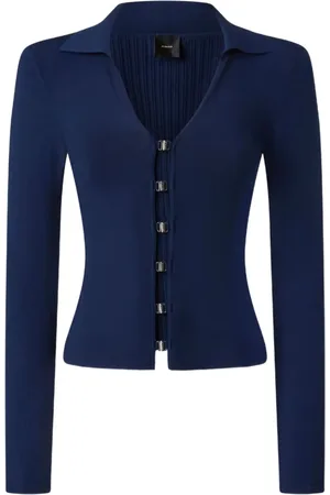 Pinko Strik, Dame, Blå, S, Polyester, Nansen Fit Cardigan