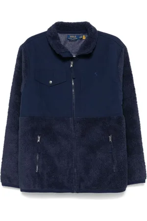 Ralph Lauren Jakke, Herre, Blå, 2XL, Polyester, Zipperjakke med stretchkanter