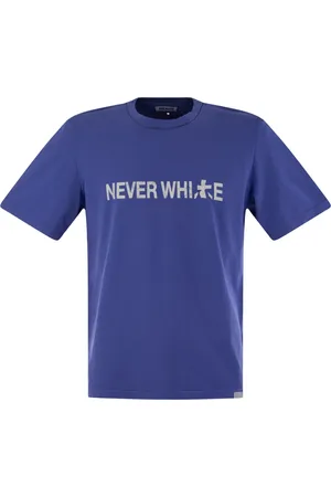 Premiata Top, Herre, Blå, M, Bomuld, Hot-Dyed Bomulds T-shirt med Skærmprint