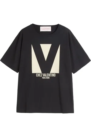 VALENTINO GARAVANI Top, Dame, Sort, M, Bomuld, Chez Valentino T-Shirt