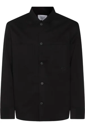 Maison Kitsuné Jakke, Herre, Sort, S, Bomuld, Sort Casual Bomuld Jakke