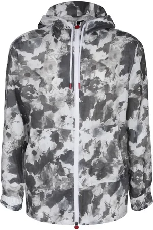 Kiton Jakke, Herre, Flerfarvet, S, Linned, Hvid Linned Sweatshirt
