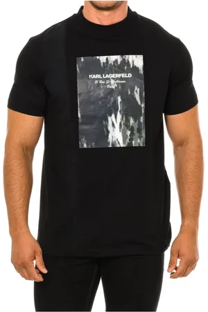 Karl Lagerfeld Top, Herre, Sort, 2XL, Bomuld, Kortærmet T-shirt Klassisk Stil
