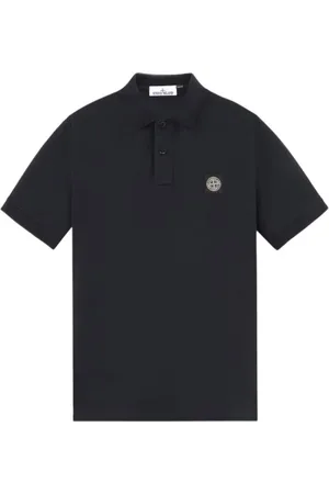 Stone Island Top, Herre, Blå, XL, Bomuld, Compass Patch Polo Shirt